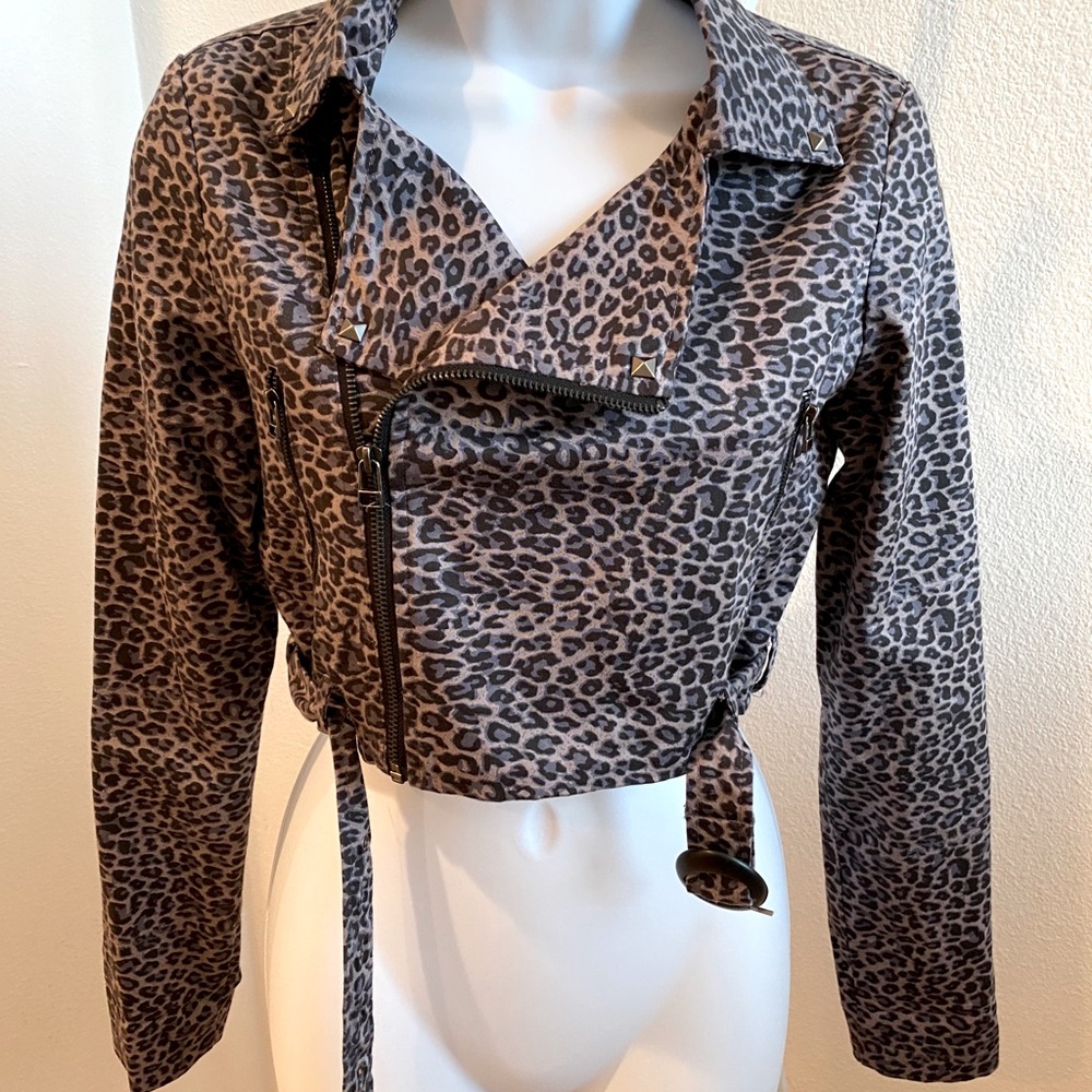Stylish animal print jacket